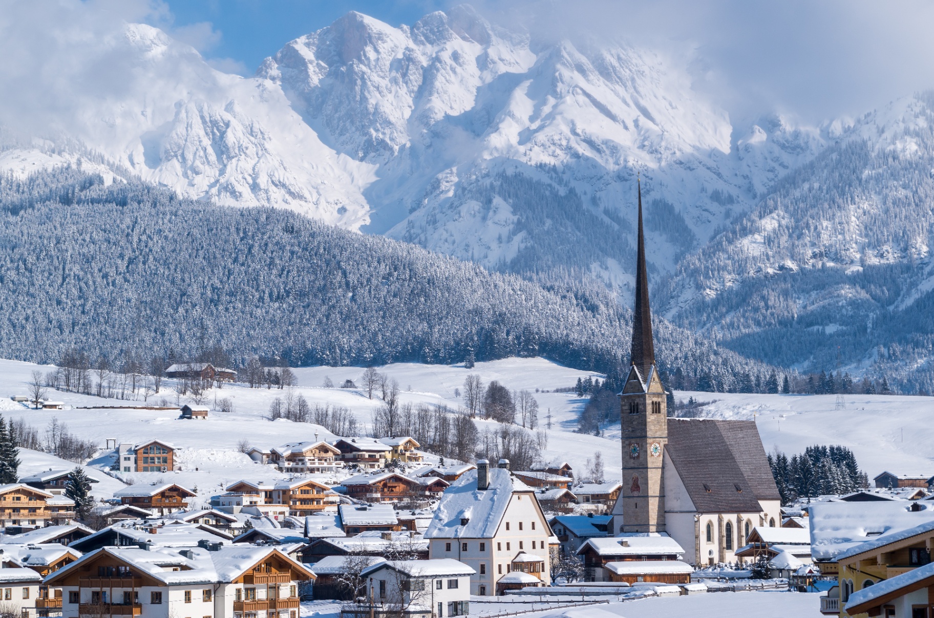 Maria Alm — snow-covered village